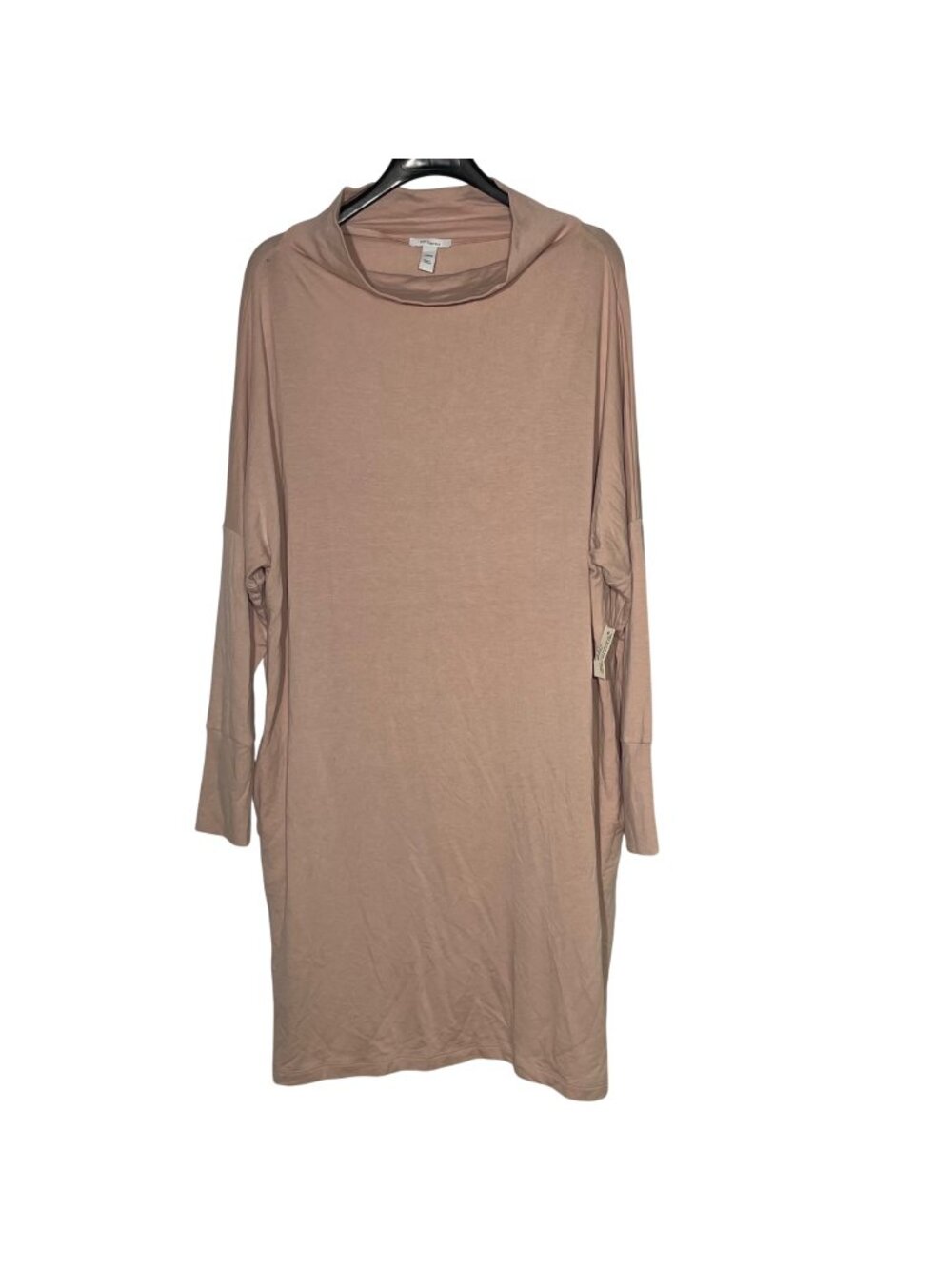 Daily Ritual Supersoft Oversized Funnel Neck Dress Sz XL Pink